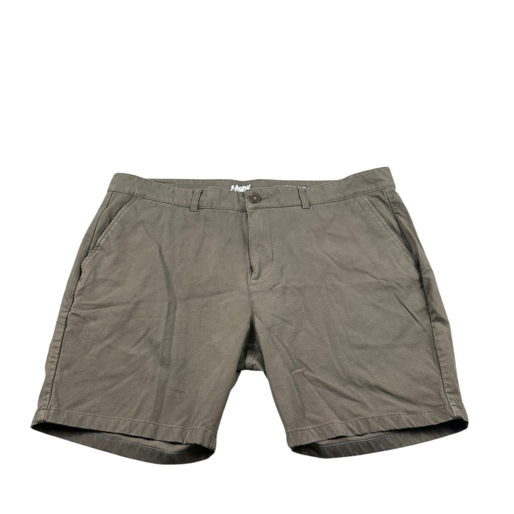Mugsy Army Green Stretch Performance‎ Men's Chino Short Size 40 7 Inch Inseam